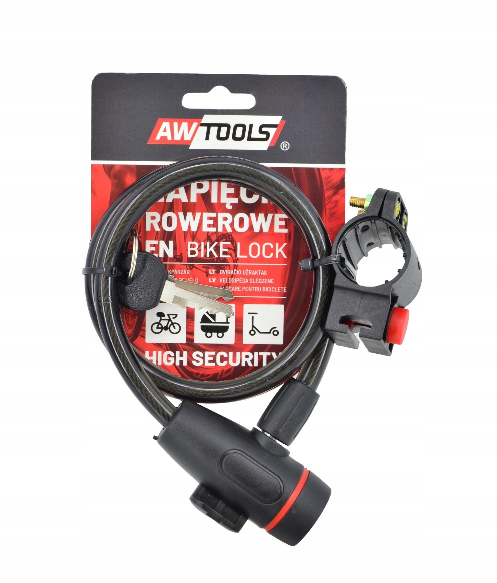 Awtools Zapięcie Rowerowe Fi 10x65CM Kluczyk