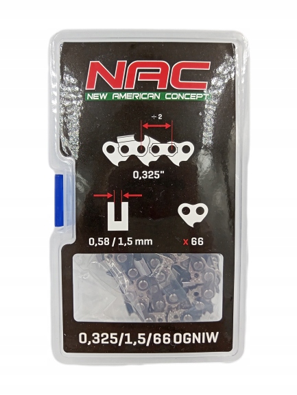 

Łańcuch piły Nac 40cm 16" 325/1,5mm 66 ogniwa