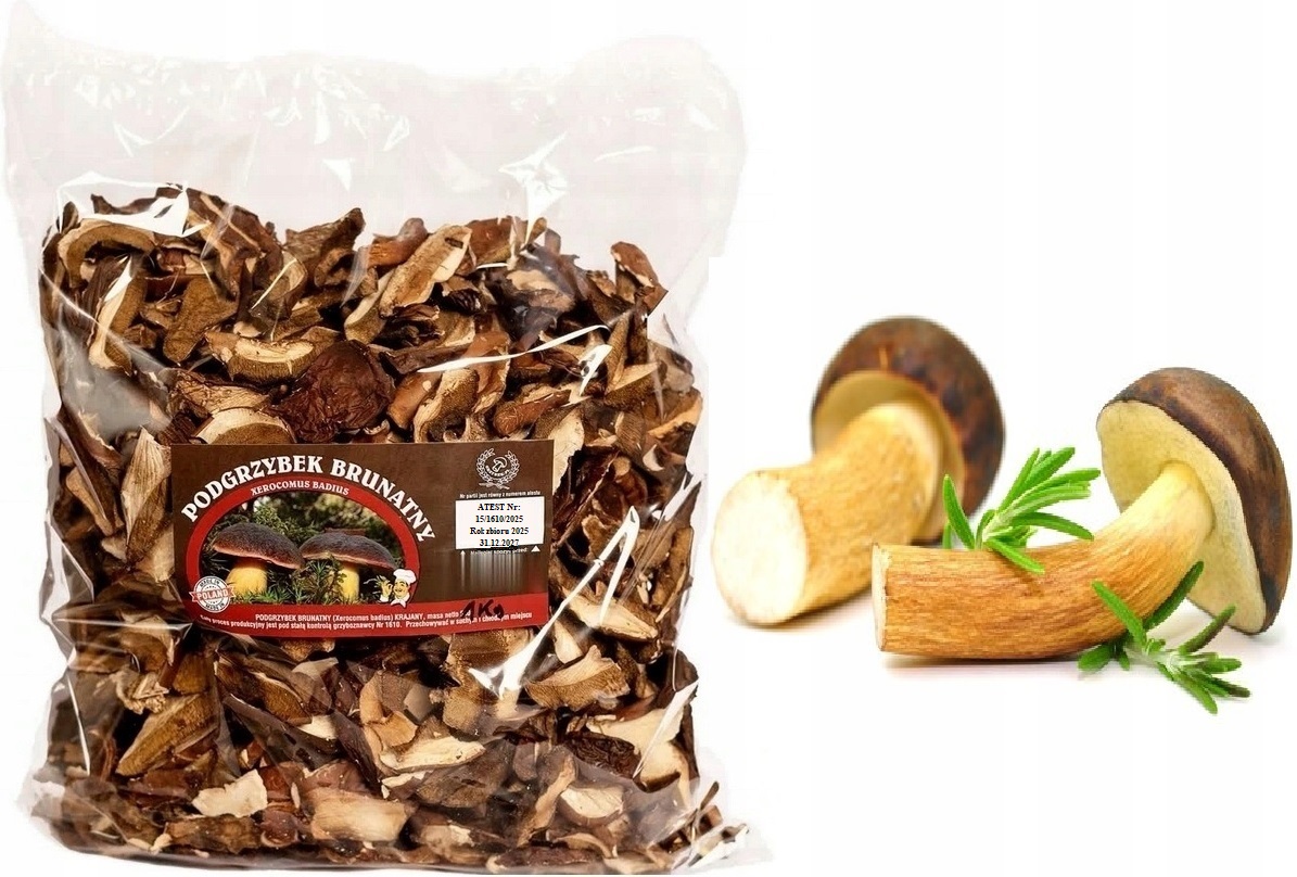 Krájený Podhoubík 1kg Nová Sbírka 2025 Polský Atest sušené lesní houby