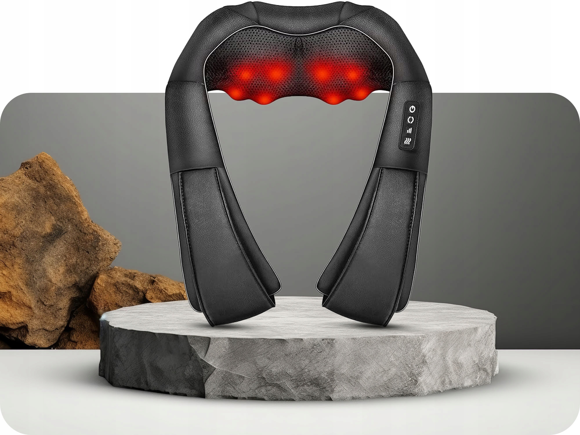 MASAŻER SHIATSU KARKU SZYI CIAŁA PODUSZKA MASUJĄCA DO MASAŻU + 2 ŁADOWARKI Model MASAŻER SZYI SHIATSU