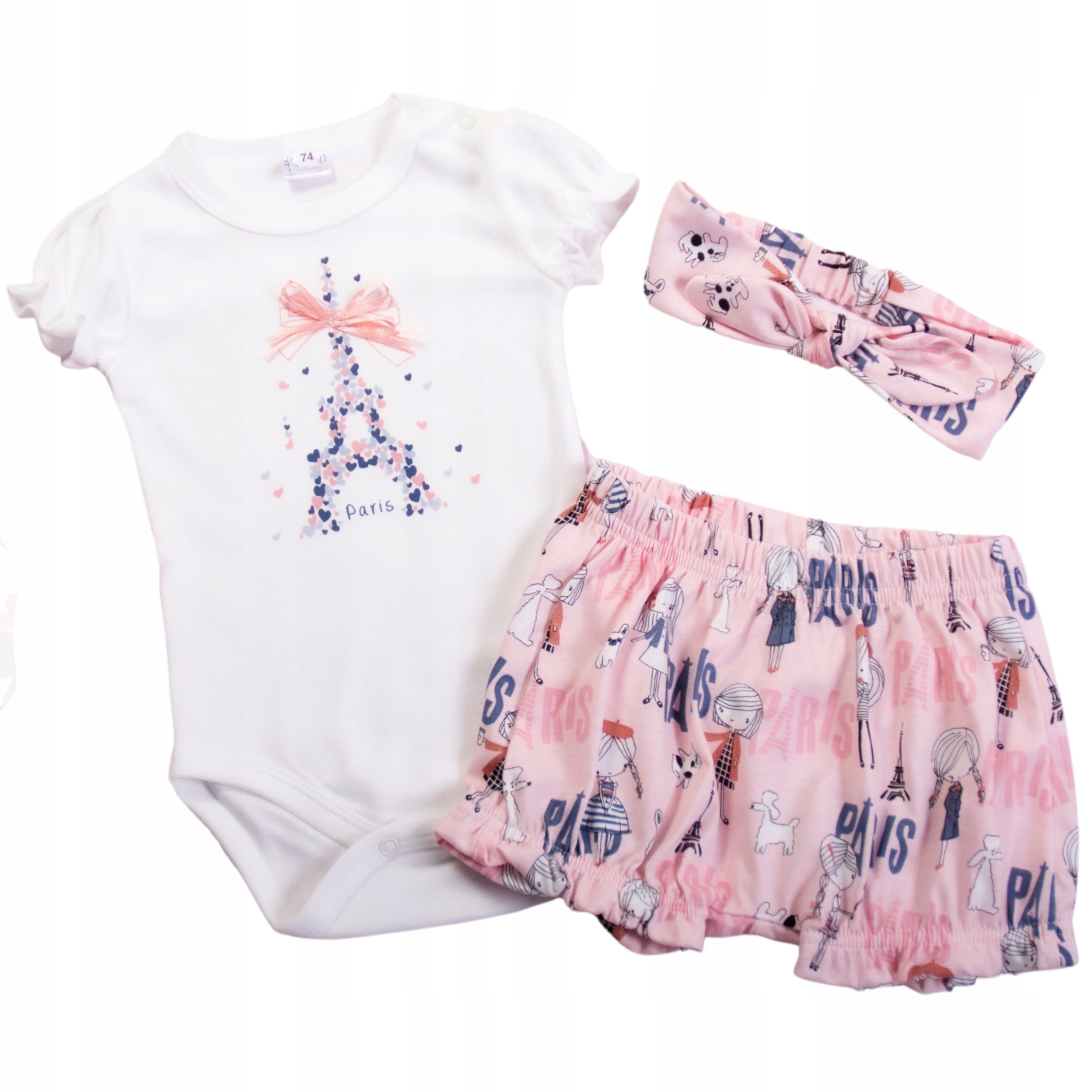 

Komplet Body, Bloomersy, Opaska paris 68 na lato
