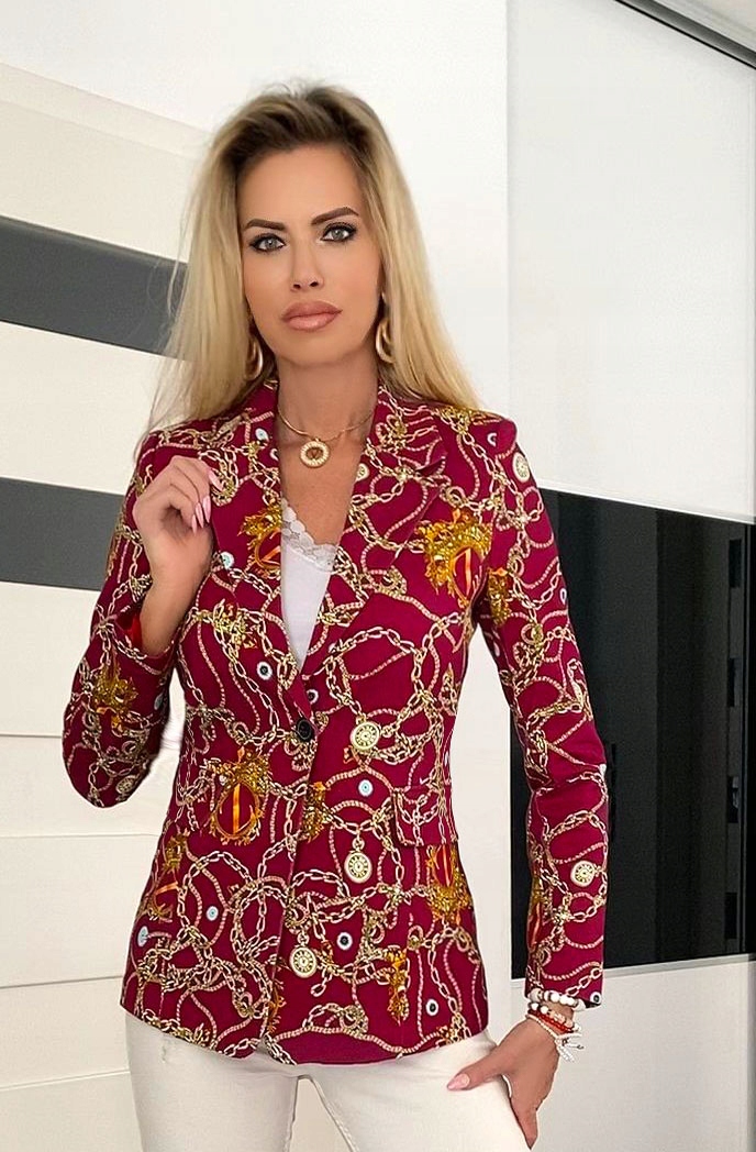 marynarka modne Wrzosowa Premium podszewka XL Fbver