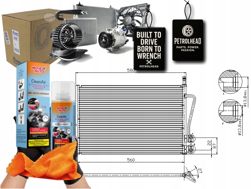Kondenzátor Klimatizace Ford Fiesta V Fusion Mazda #Petrolhead Pro+ Kit9