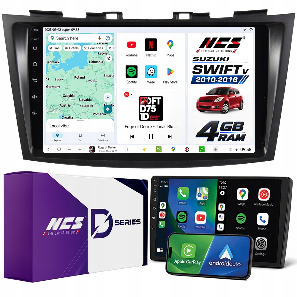 Autorádio Ncs D9 Suzuki Swift V 2010-2016 Android 4GB Lte