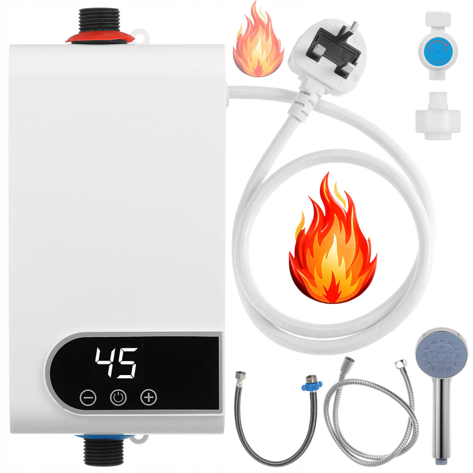 Elektrický Průtokový Ohřívač Vody Do Sprchy, Úspora Energie, LCD