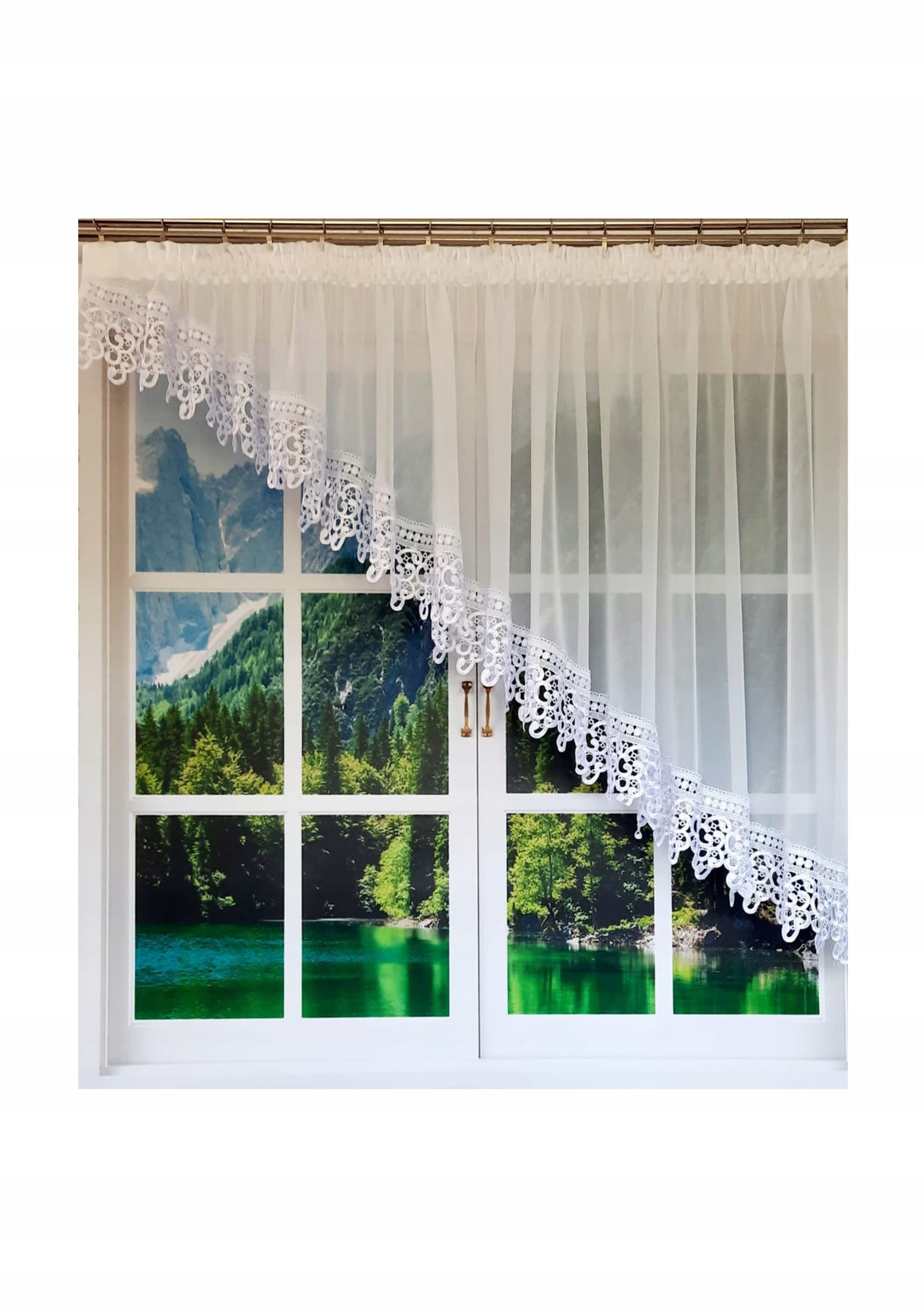 

Firana gotowa 300x140,skos prawy,woal,angielka15cm