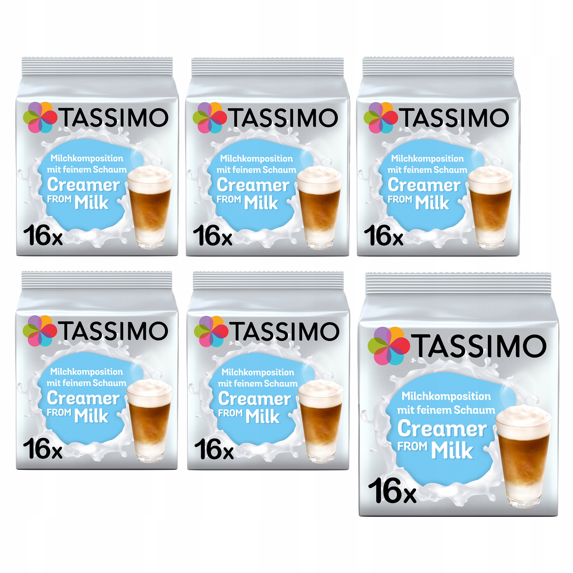 Tassimo kapsułki mleczne Creamer from Milk, 6x 16szt, 5+1 Gratis!