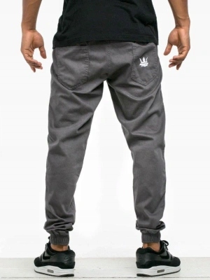 Kalhoty Jigga Wear Crown Jogger tmavě šedé