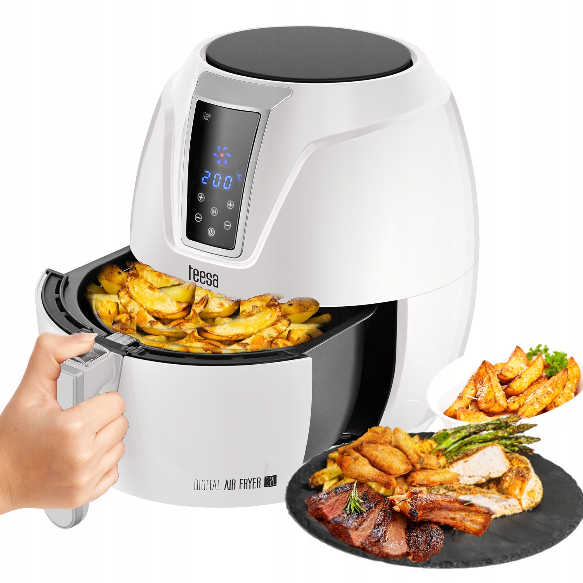 Beztuková fritéza Teesa Air Fryer 3.2L 1400W LCD displej