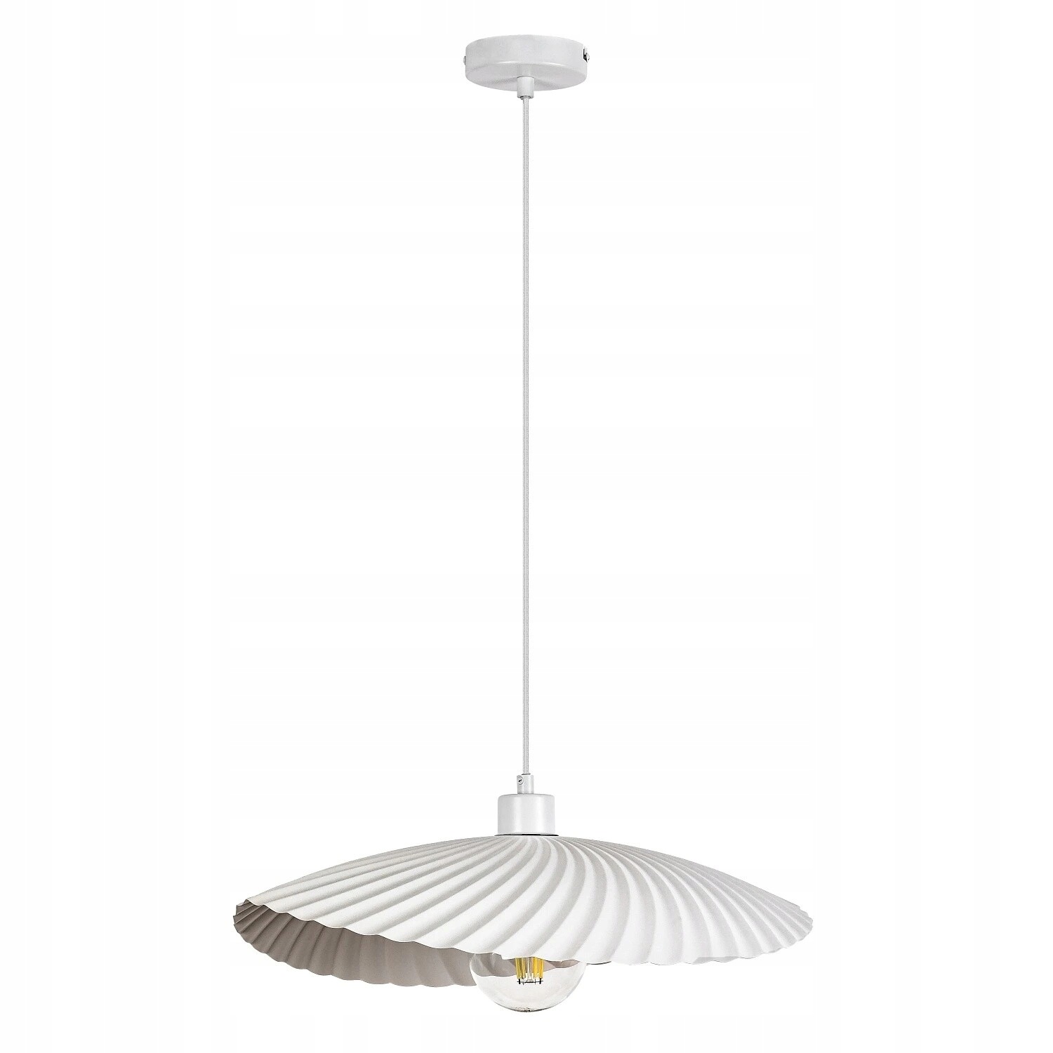 Bridget závěsný lustr, bílá barva, průměr 47 cm