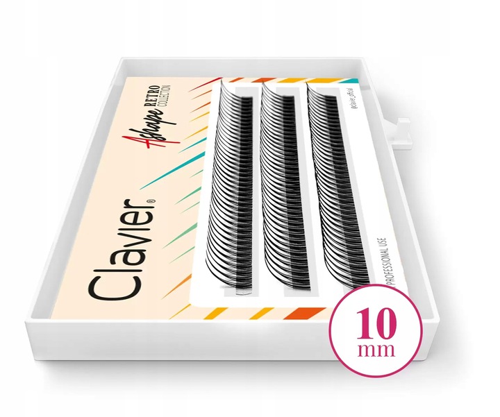 Kępki Rzęs CLAVIER A Shape Retro Collection 10 mm skręt C EAN (GTIN) 5907565670011