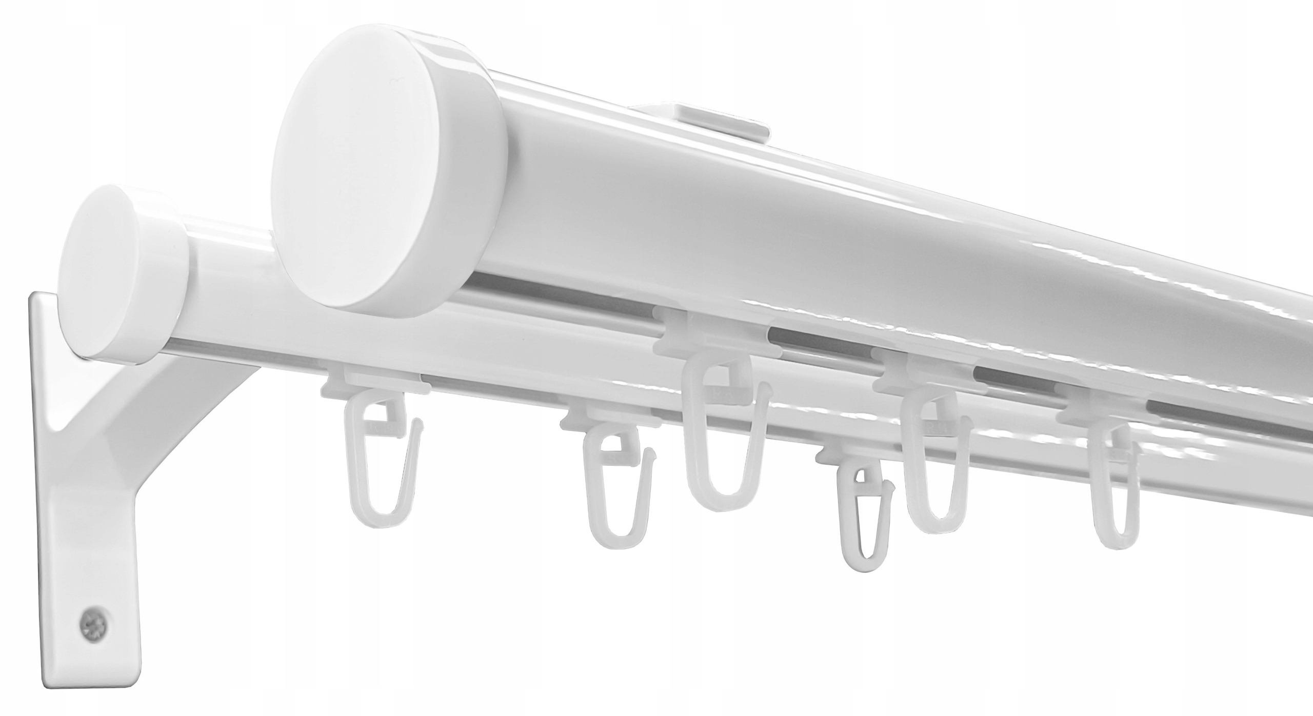 Aluminiová Koľajnicová Karniška 28+20 mm Biela 300 cm Luna sponky