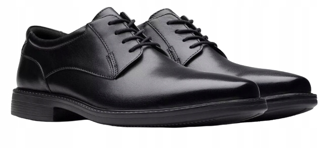 Clarks Černé Pánské Kožené Polobotky Elegantní Mandlová Špička 46 3_A