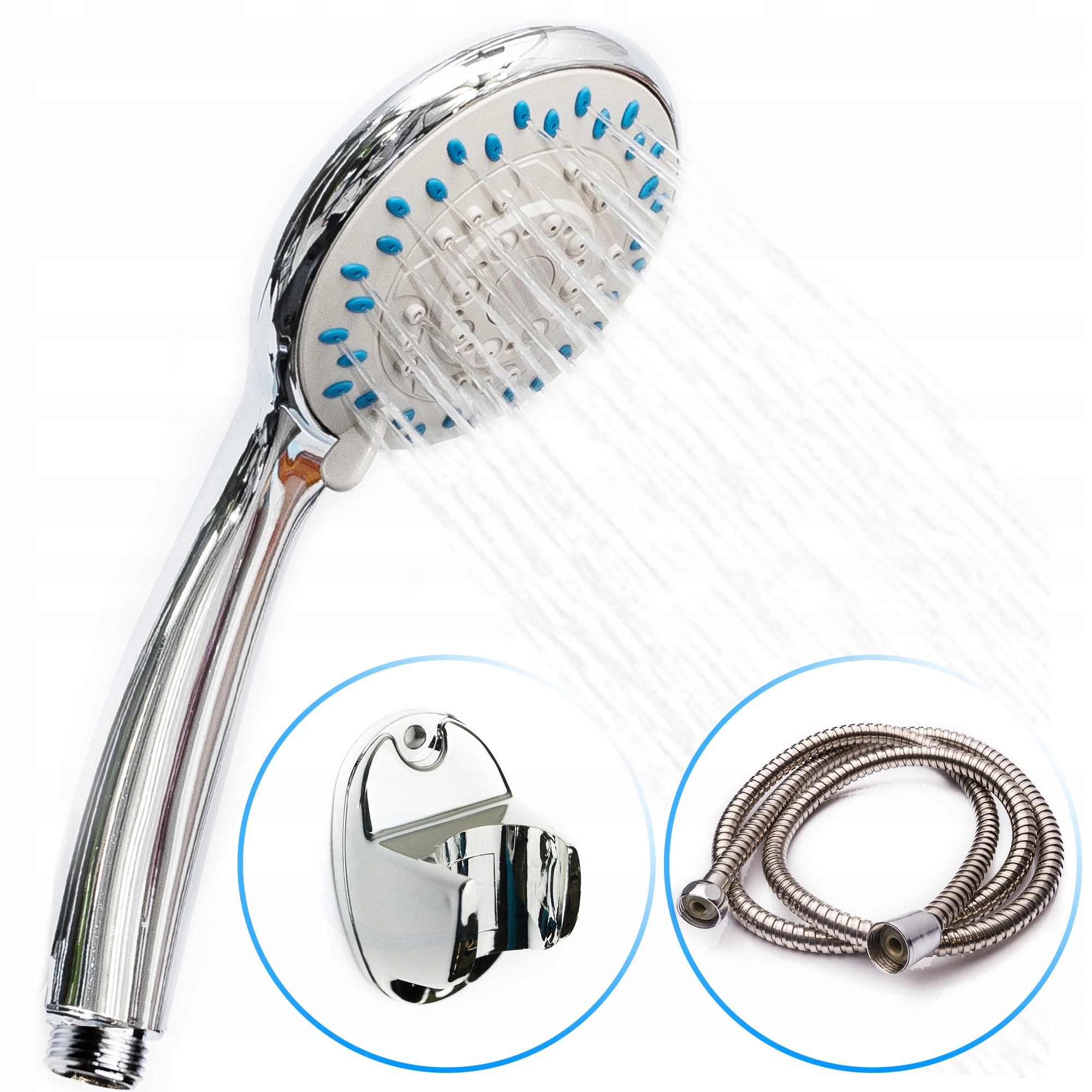 

Zestaw Prysznicowy Słuchawka 5F Wąż Uchwyt