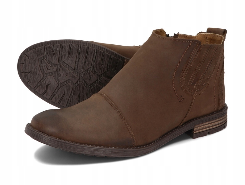 KOZAKI SZTYBLETY ZIMA POLSKIE SKÓRA 872 BRĄZOWY 41 Model SZTYBLETY