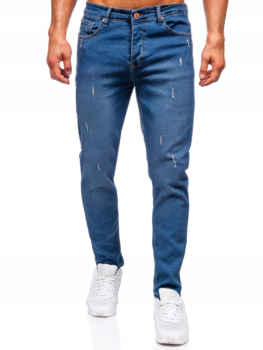 Pánské Džínové Kalhoty Slim Fit Tmavě Modré 6452 DENLEY_32/M