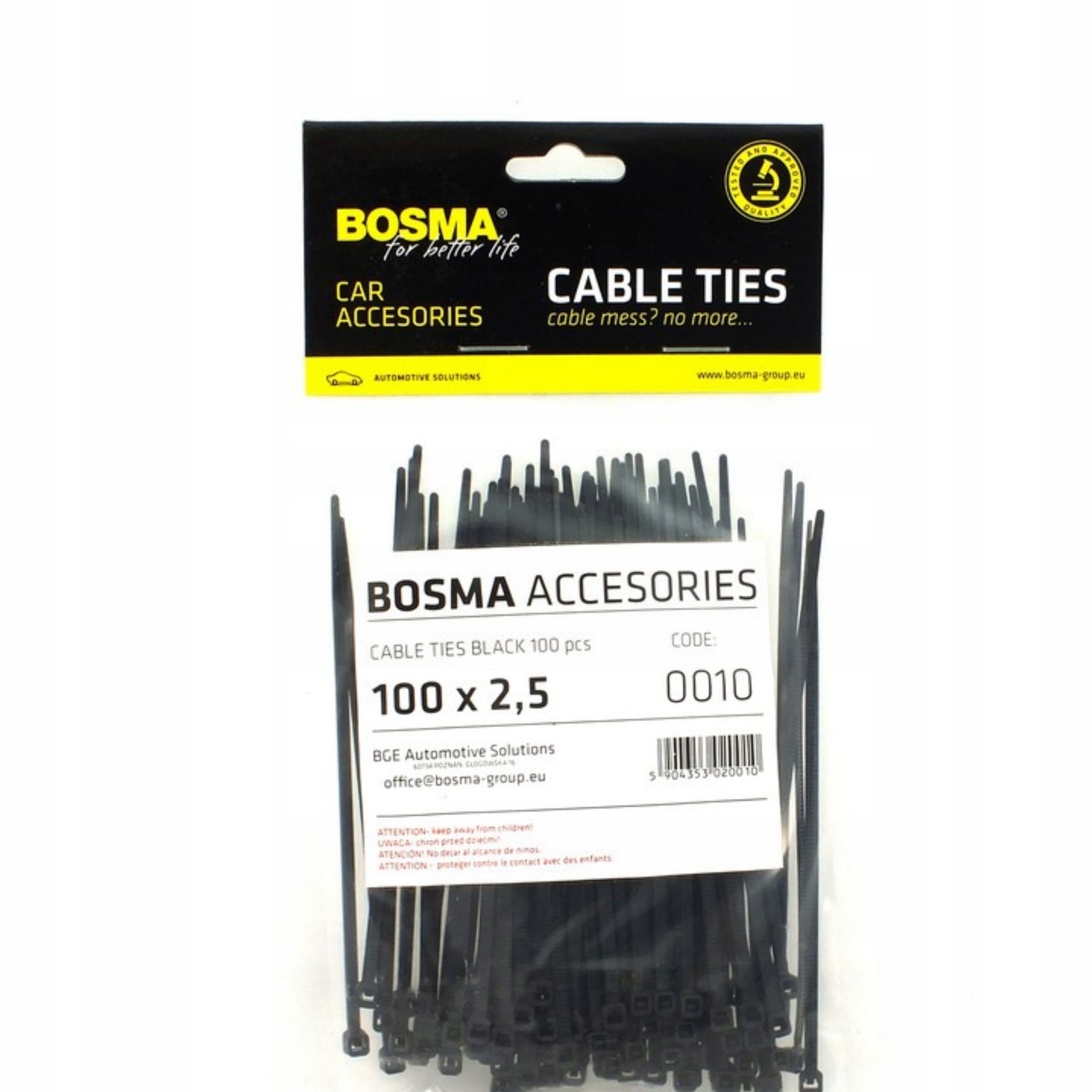 

Bosma Opaski zaciskowe 2,5 mm x 100 mm 100 szt.