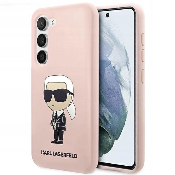 Etui Karl Lagerfeld Silicone Ikonik na Samsung Galaxy S23+ różowe