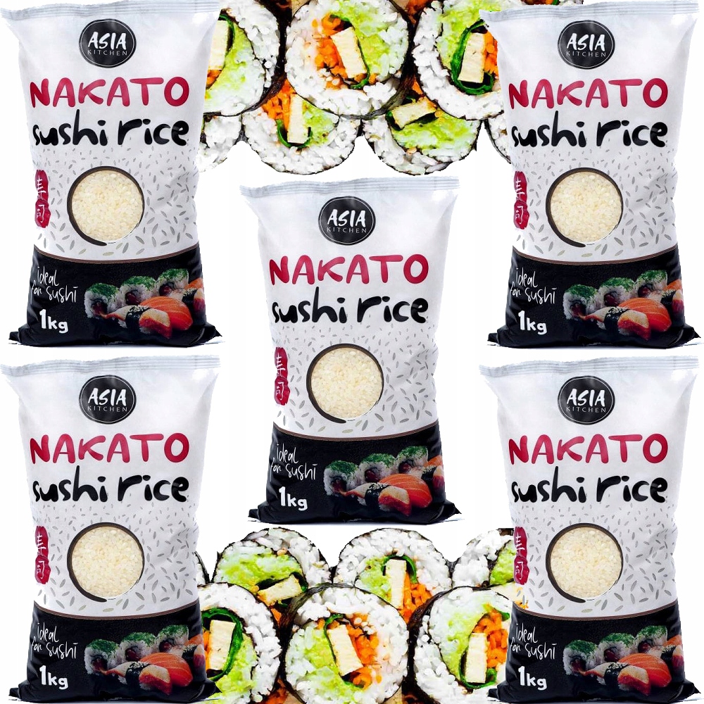 Wielopak Rýže na sushi Nakato kulaté zrno 5x1kg Asia Kitchen