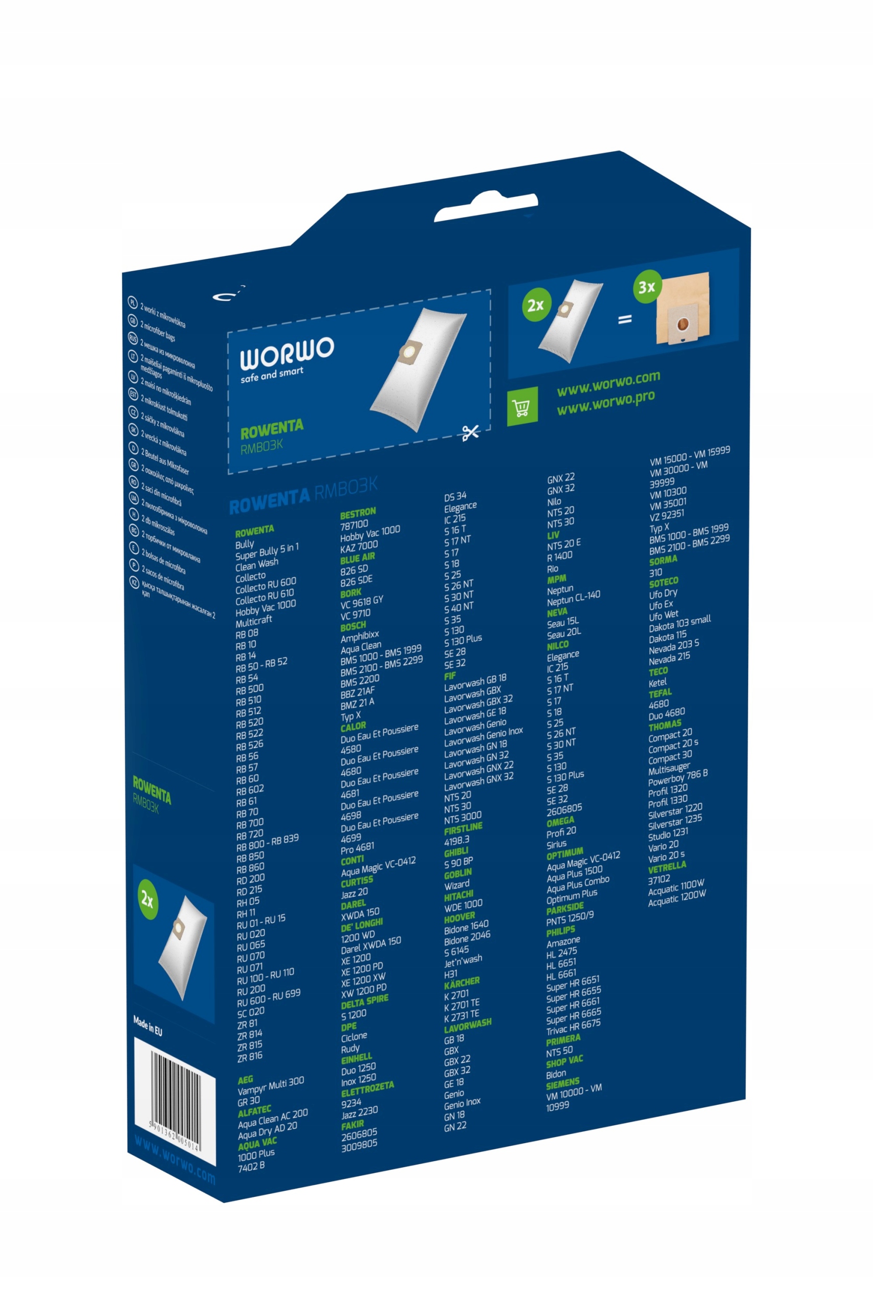 4x WORKI DO ODKURZACZA KARCHER WD3 WD4 MV3 Producent Worwo