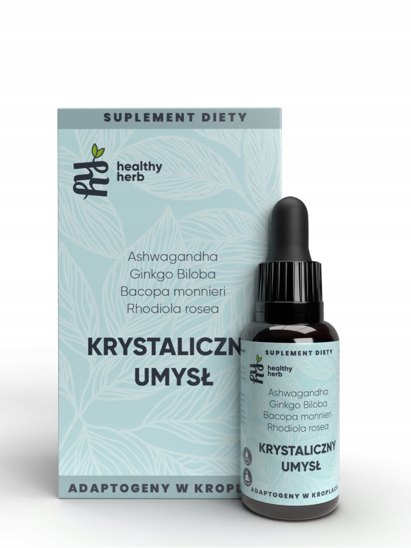 Krystaliczny Umysł, Ashwagandha, Ginkgo biloba, Bacopa, Rhodiola rosea 30ml