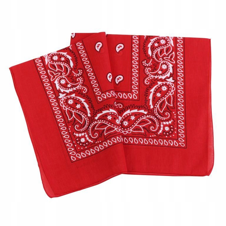 BANDAMKA BANDANA CHUSTKA CHUSTA APASZKA CZERWONA