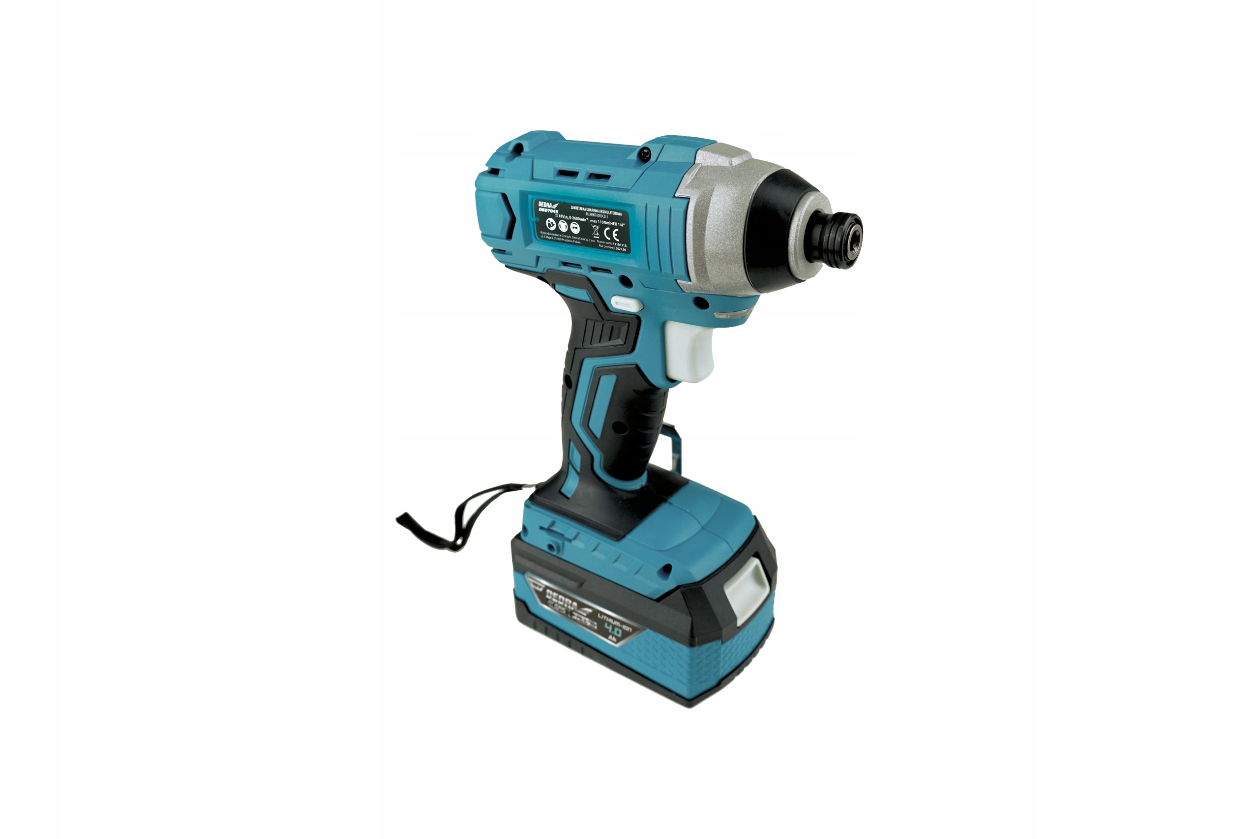 DEDRA ZAKRĘTARKA UDAROWA akumulatorowa 18V SAS 4Ah Kod producenta DEDRA ZAKRĘTARKA DED7045 + AKUMULATORA