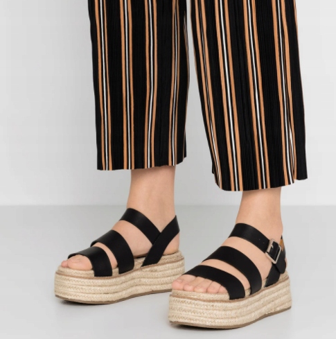 COOLWAY DÁMSKE SANDÁLE ESPADRILKY ČIERNE 41 1BIH