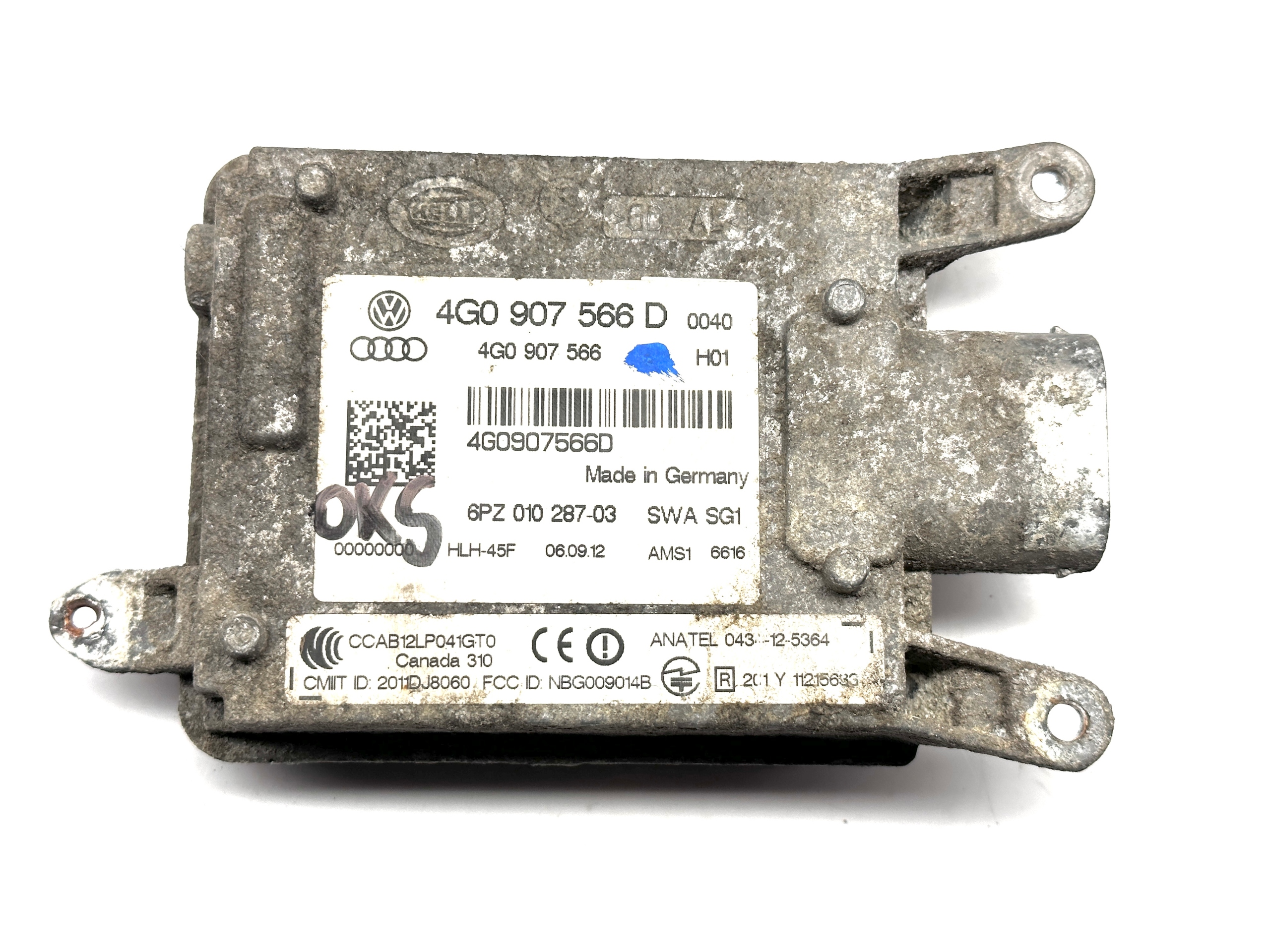 AUDI A6 S6 RS6 C7 4G Asystent radar changes supports module assist 4G0907566D