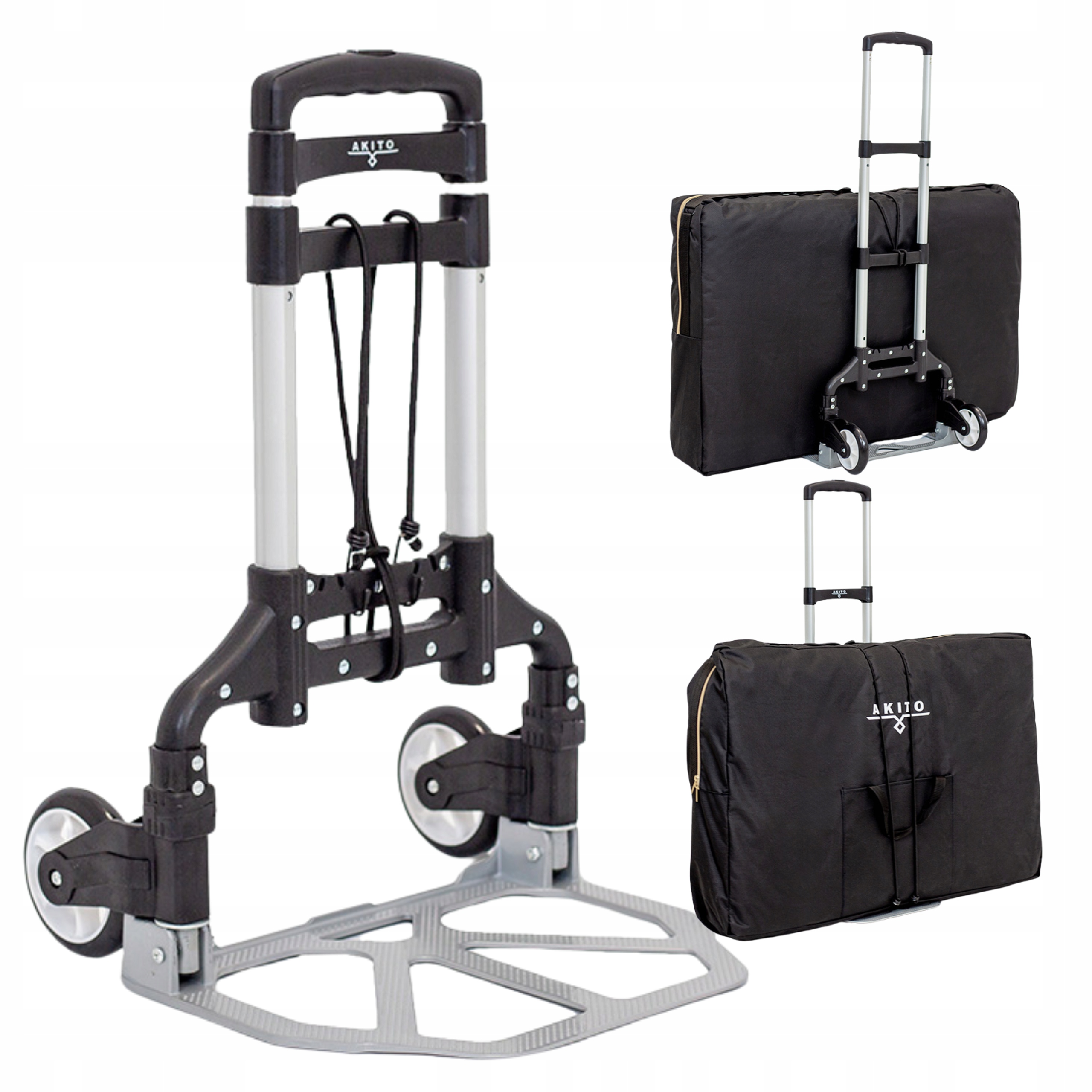 Wózek Do Transportu Stołów Do Masażu Składany Aluminium Solidny Akito