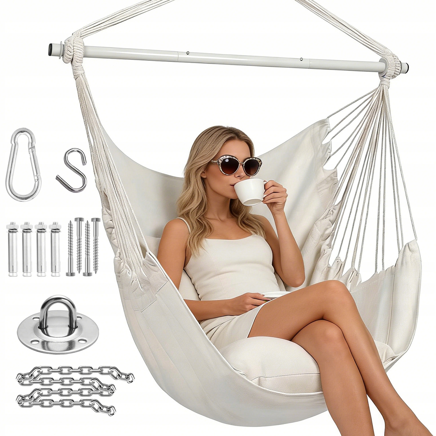 Závěsné Křeslo Brazilské Křeslo Houpačka Houpací Síť Zahrada Terasa Balkon Boho