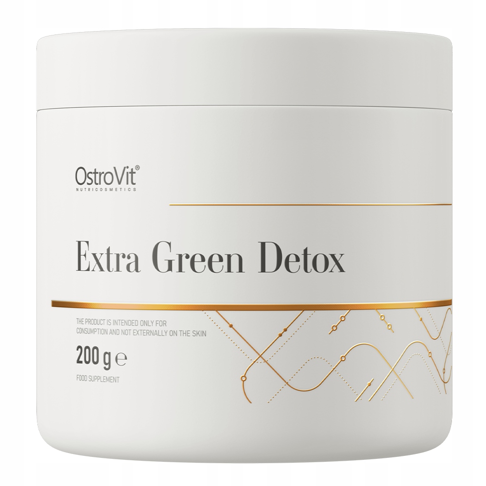 OstroVit Extra Green Detox prášok 200 g VLÁKNINA SPIRULINA