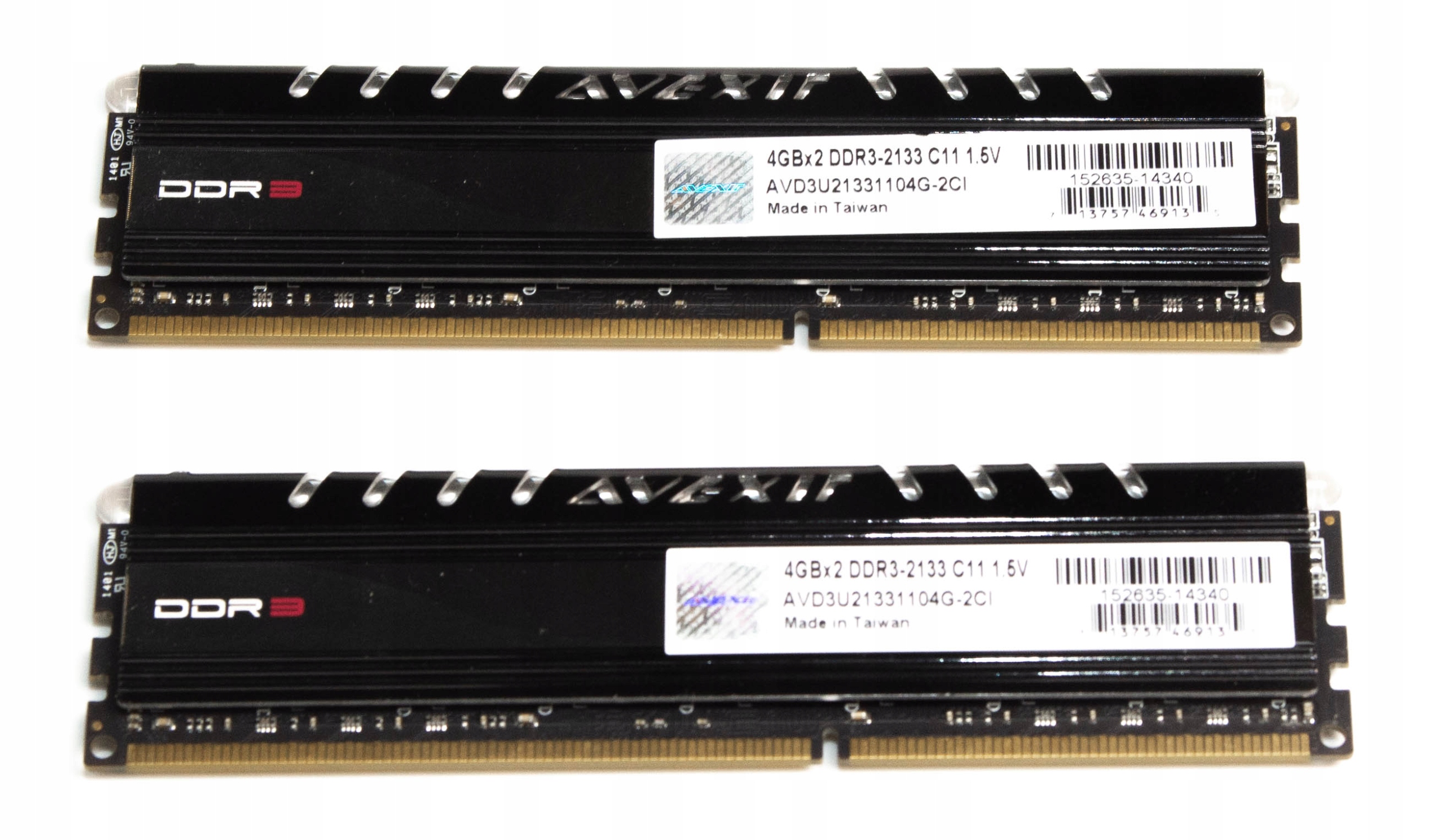 RAM AVEXIR 8GB 2x4GB DDR3 2133MHz CL11 1,5V LED