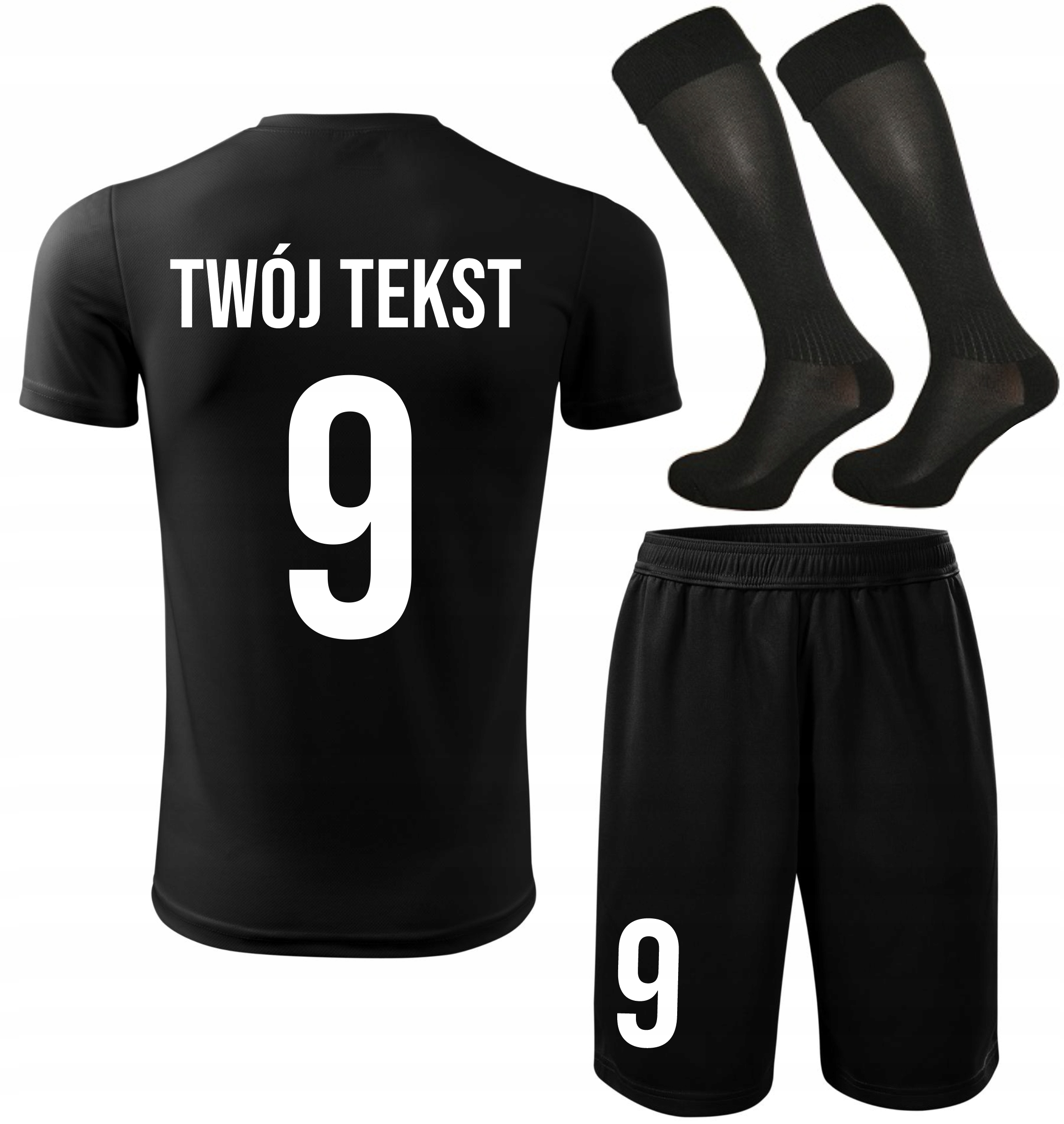Strój piłkarski Z Własnym Napisem i Numerem komplet sportowy Z Nadrukiem L