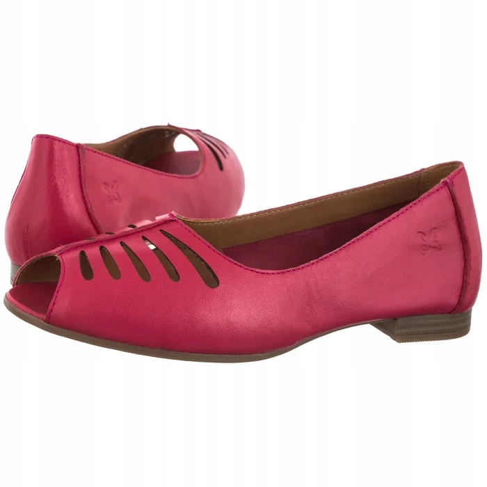 Dámské kožené baleríny Maciejka Růžové P7541-15/00-1 Pink