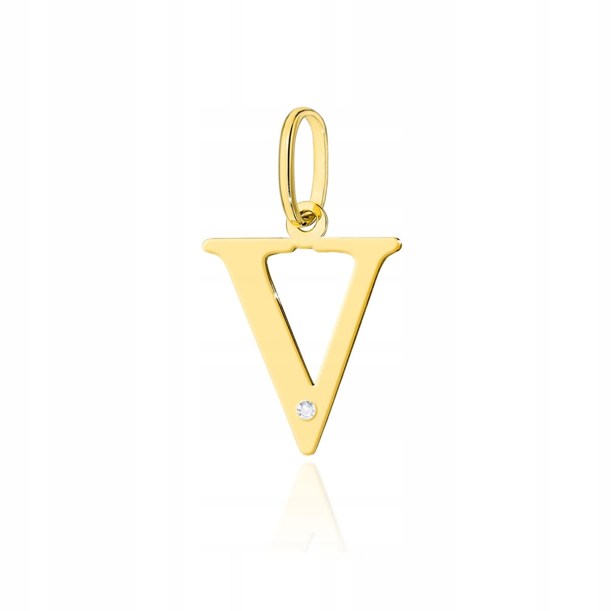 Zlatý přívěsek 585 písmeno V s briliantem celebrita velké písmeno 0.1 g