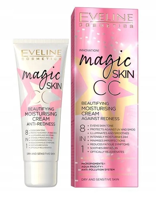 

Eveline Magic Skin CC krem na zaczerwienienia 8w1