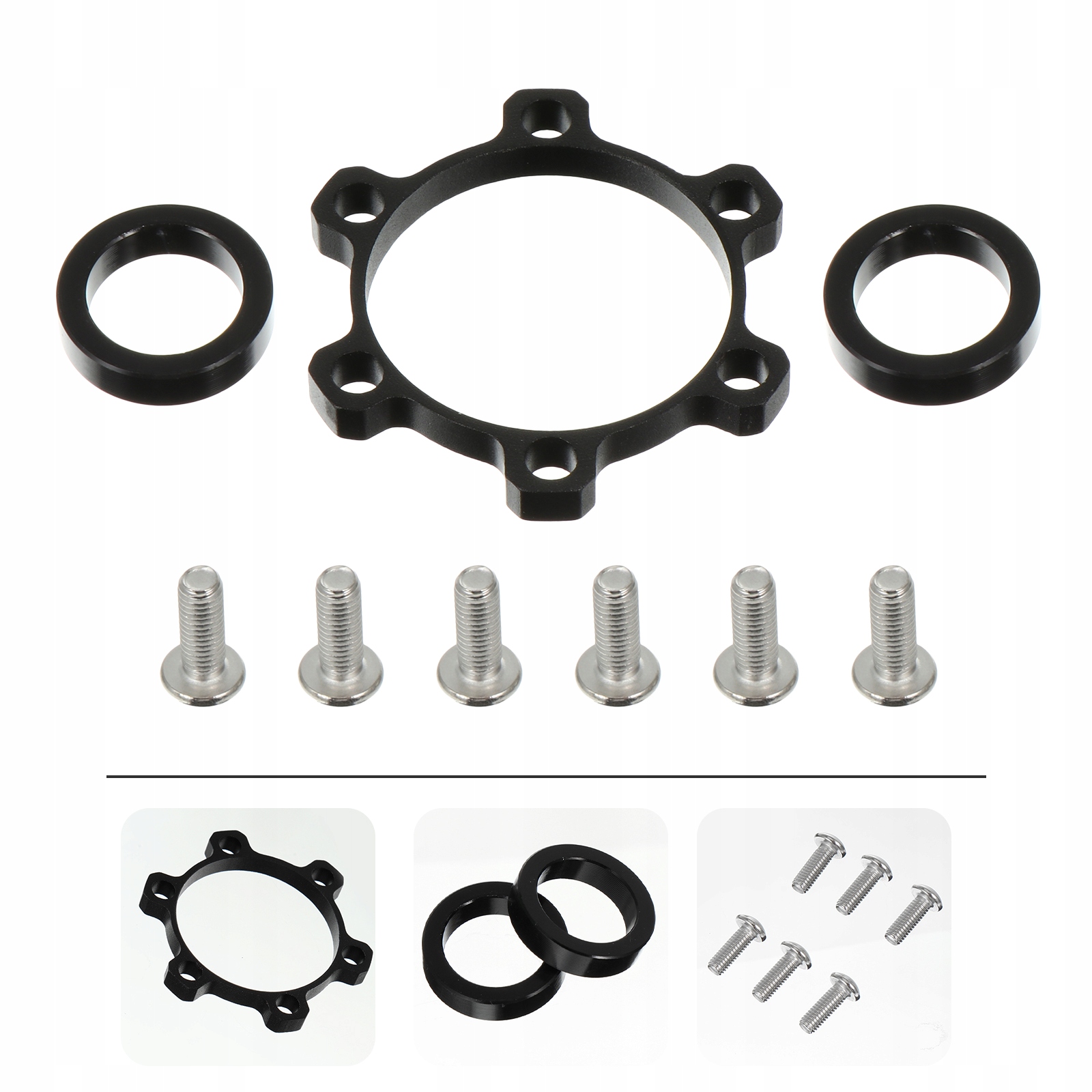 PIASTA GWINTOWANE WOLNE KOŁA KLOCKI HAMULCOWE ROWEROWE Kolor czarny