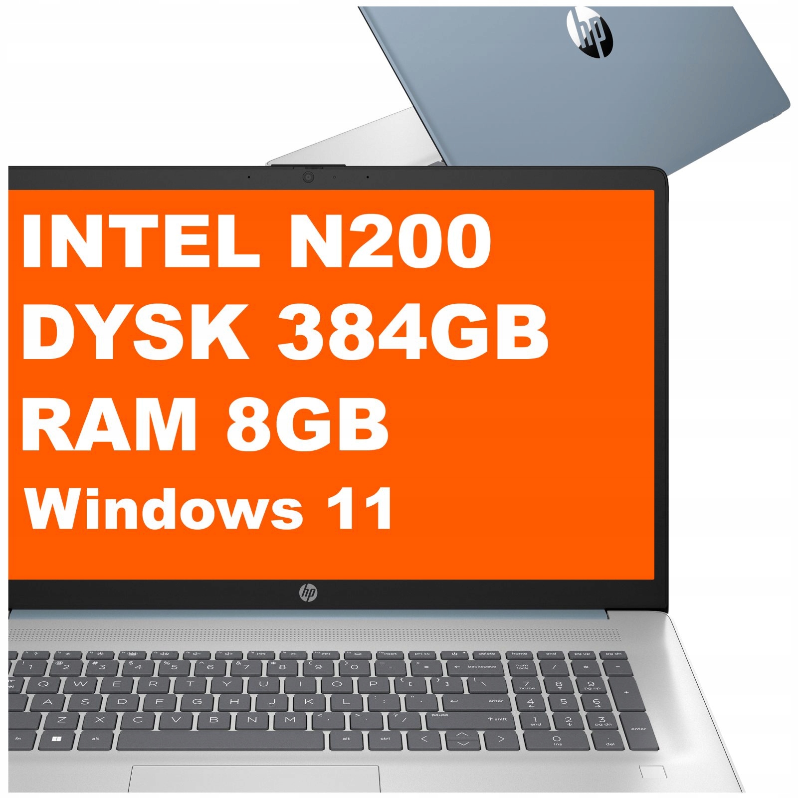 Laptop Hp 17-cn Intel N200 8GB 384GB Intel Uhd Hd+ Dotyk W11 Niebieski
