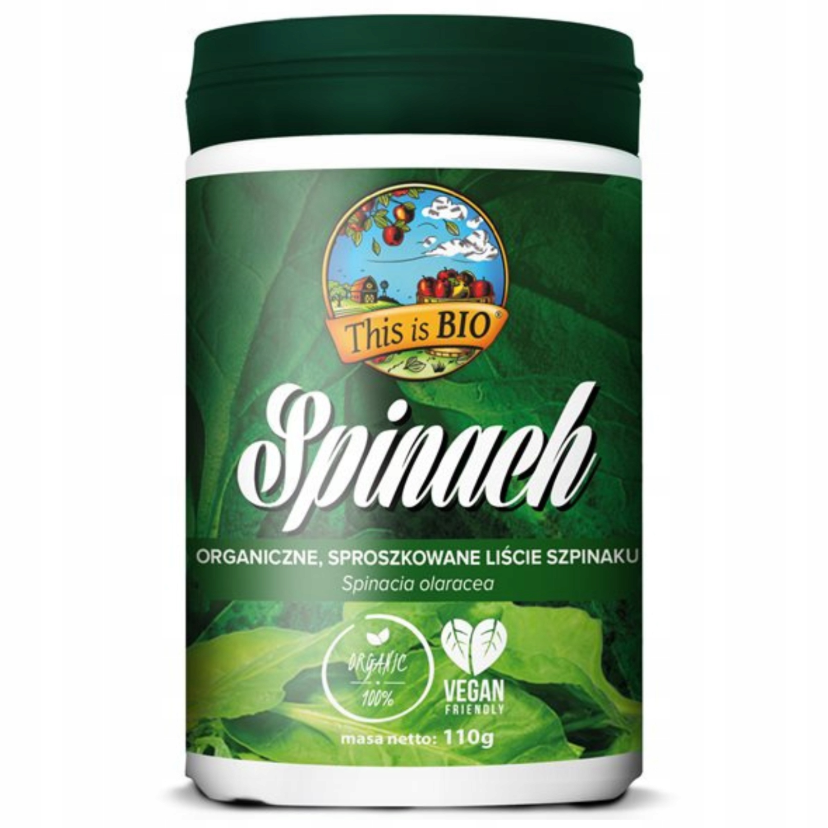 Špenát Bio Prášek s certifikátem Ekologický Chlorofyl Železo Vitamíny