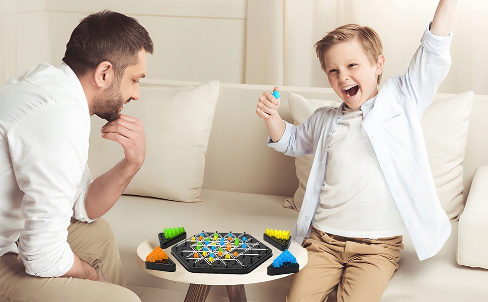 BITWA WIELOOSOBOWA DESKTOP BOARD TRIANGLE CHESS INTERACTIVE PEGBOARD GAMES Materiał plastik