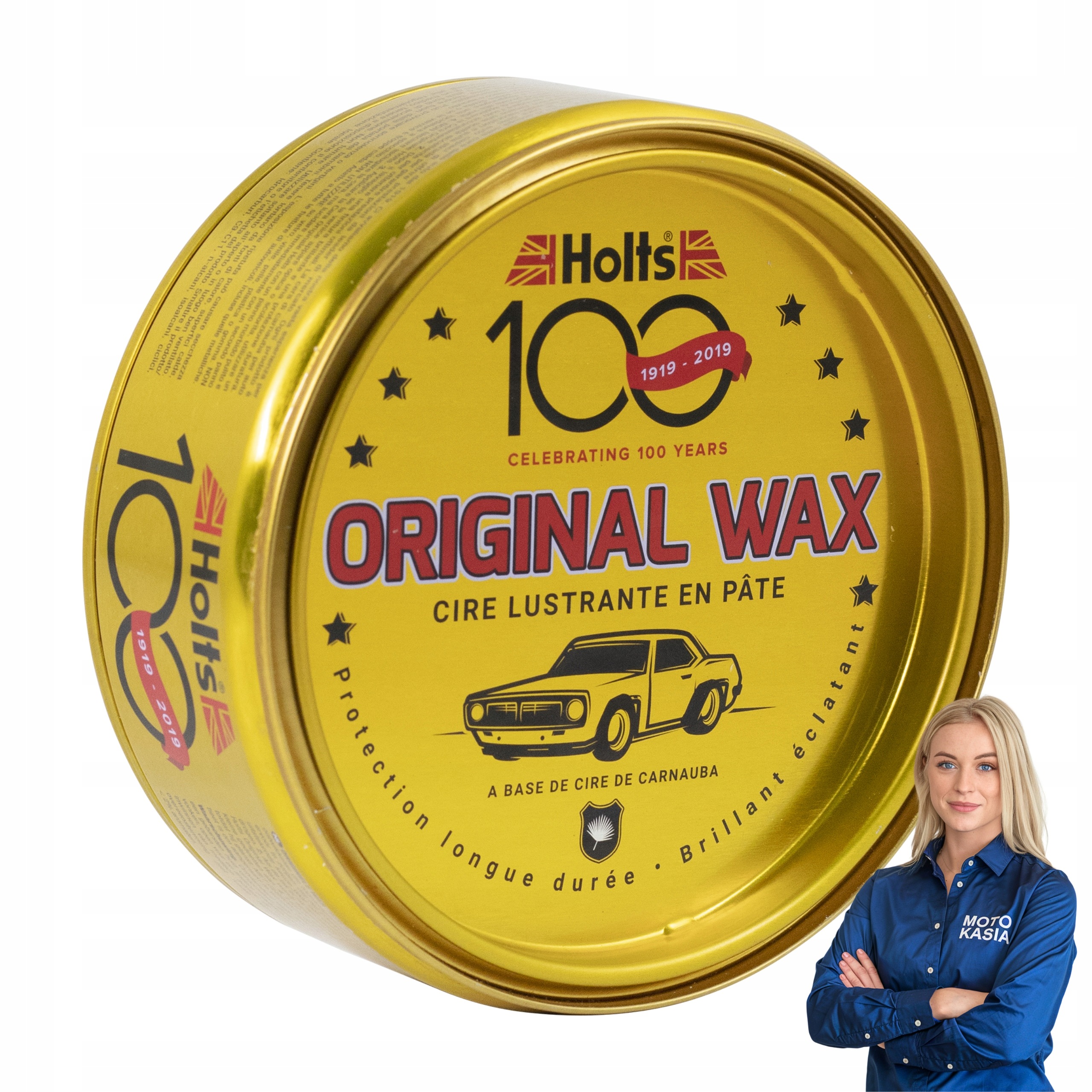 Holts Original Wax Twardy Wosk z Carnaubą Do Lakieru Karoserii 150g Połysk