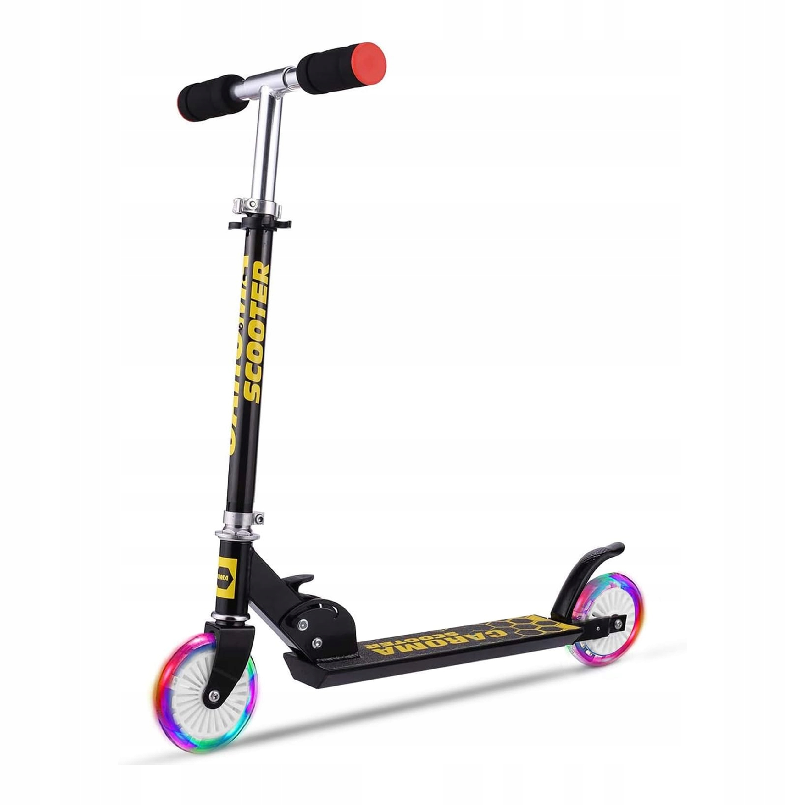 Hulajnoga Dziecięca Składana Scooter Kierownica Koła 120MM Led Pu