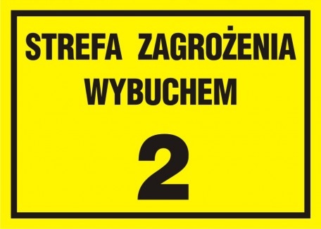 Strefa zagrożenia wybuchem 2 znak tabliczka 15x21
