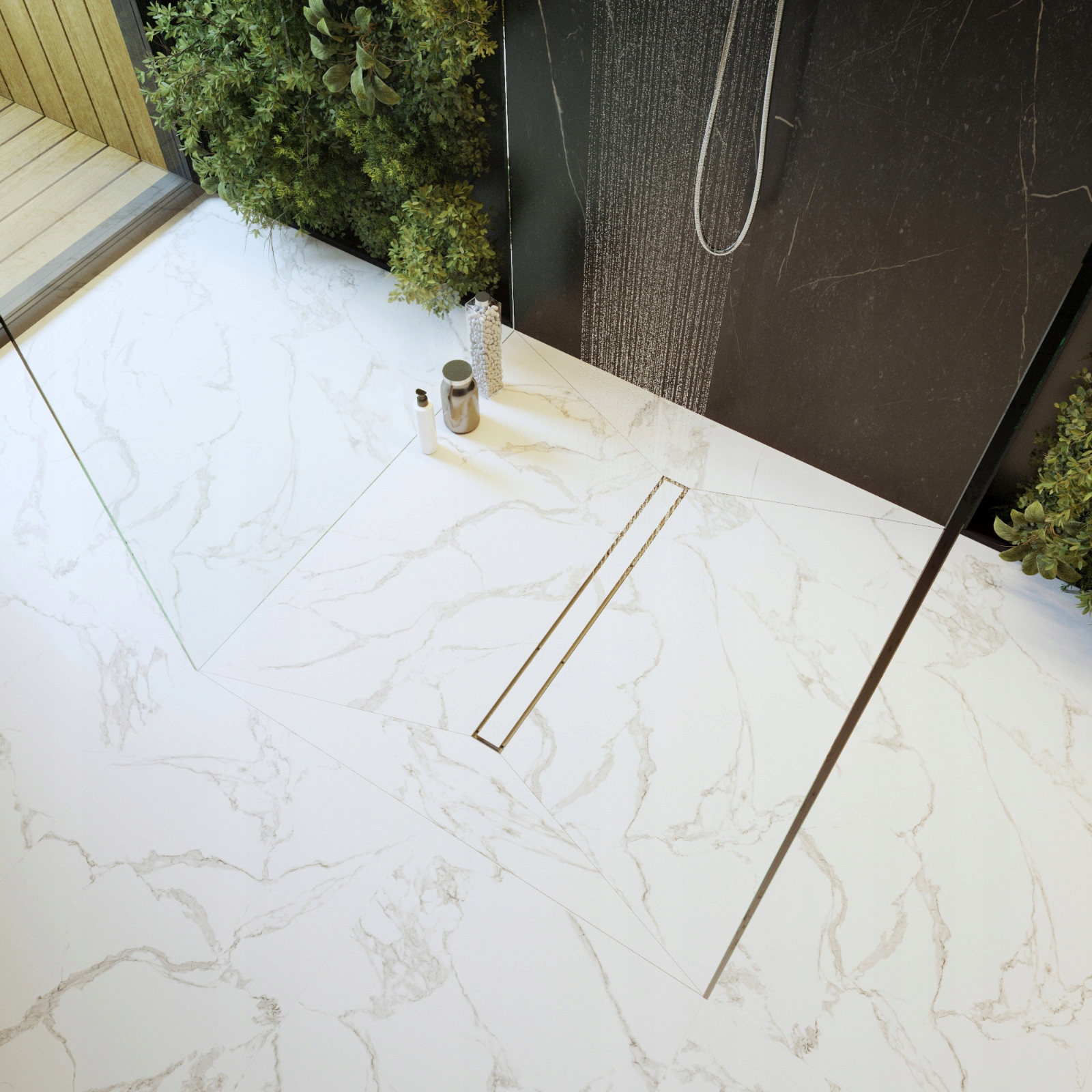 ODPŁYW LINIOWY POD PŁYTKĘ STAL 2w1 SYFON PRYSZNIC BRODZIK ENTERO 90 cm Linia ODPŁYW