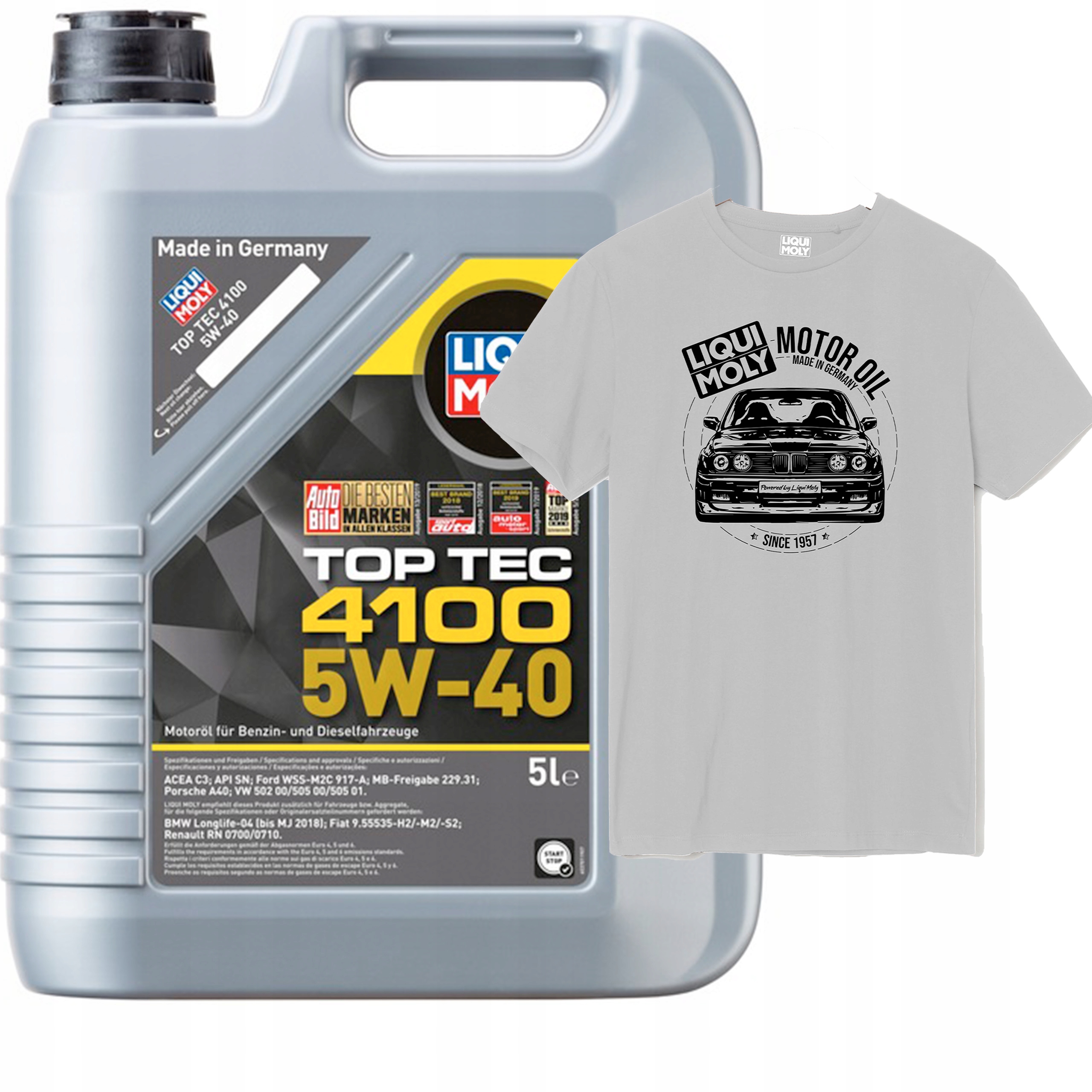 LIQUI MOLY 4100 5W40 5L 9511 LPG + T-Shirt