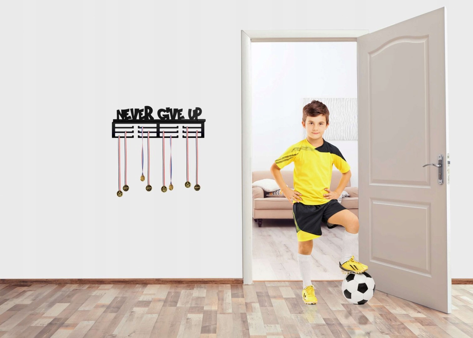 Wieszak na medale NEVER GIVE UP Marka Gockowiak