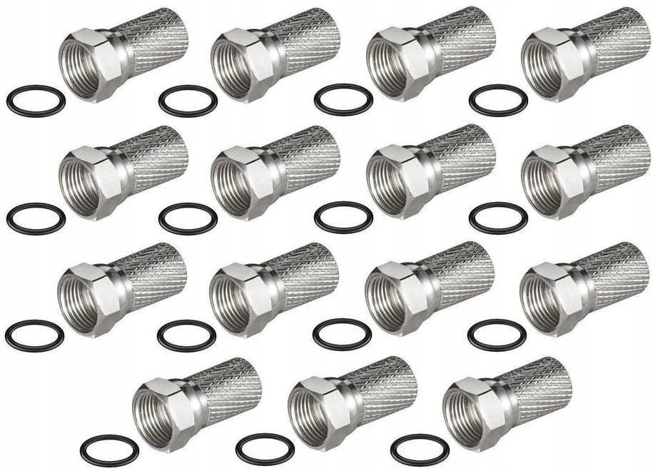 

Wtyk F Z Uszczelką Na Kabel Antenowy 6,8MM 15SZTUK