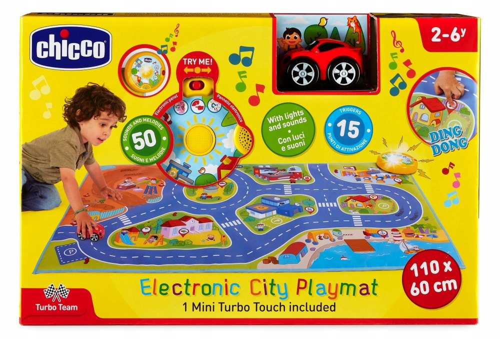 CHICCO Коврик Город + ?????????? Turbo Touch Звук