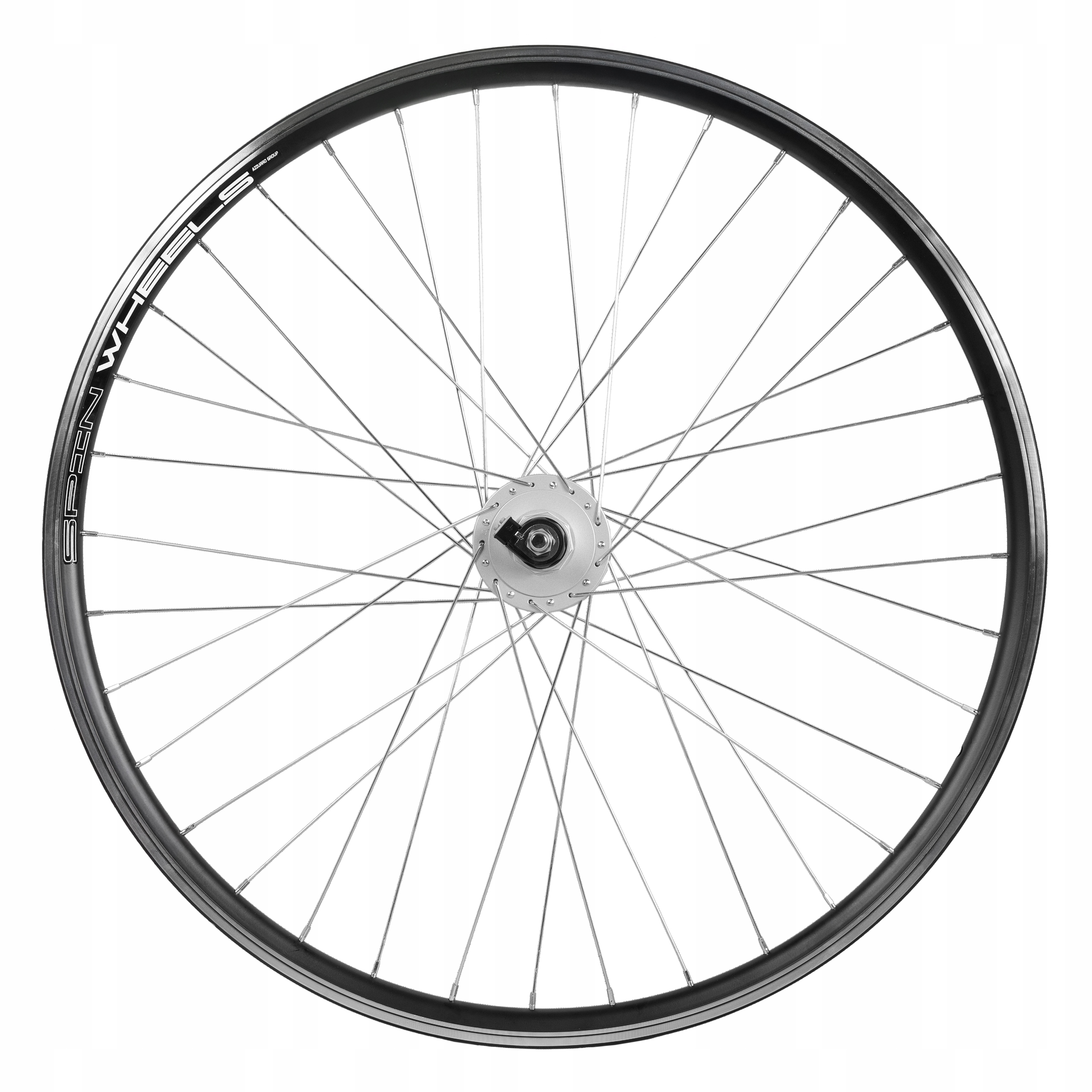 Koło rowerowe przód 28 cali przednie Prądnica Shimano 3W Czarne Stożkowe